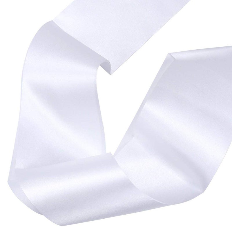 DJDZ 4 Pack White Blank (Plain) Satin Sash Party Accessory for Party Wedding Decorations and DIY - Design Your Own Sash (White) - Image 3